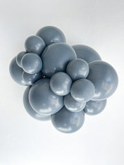 Pastel Grey Smoke Balloon (Helium/Air Filled) - 17 Inches