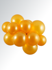 Metallic Gold Latex Balloon (Helium/Air Filled) - 11 Inches