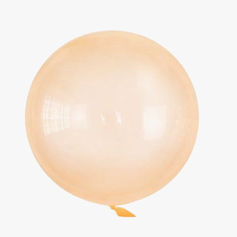 Bubble Clear Orange (Helium) -18 Inches