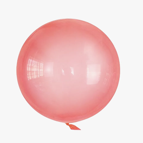 Bubble Clear Red (Helium) - 18 Inches