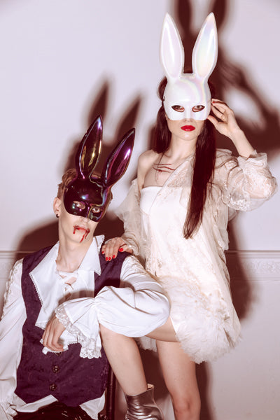 Bunny Mask Black 16.5x34cm, black