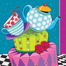 Paper Napkins 33cm*33cm Mad Hatter Theme - 16pc