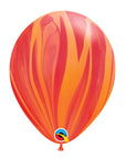 Red Orange SuperAgate® Latex Balloon (Helium/Air Filled) - 11 Inches
