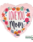 Satin Love You Mom Blossom (Helium)- 18 Inches