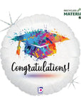 Painterly Grad Congrats Holograhic (Helium)- 18 Inches