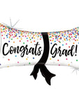 Grad Confetti Diploma Glitter Holographic (Helium)- 27 Inches