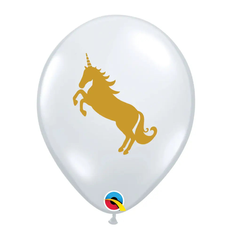 Transparent Unicorn Latex Balloon (Helium/Air Filled) - 11 Inches