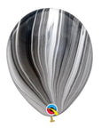 Black & White SuperAgate® Latex Balloon (Helium/Air Filled) - 11 Inches