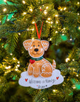 Personalised Ceramic Resin Ornament Gingerbread puppy -1 pc