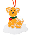Personalised Ceramic Resin Ornament Gingerbread puppy -1 pc