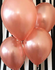 Metallic Rose Gold Latex Balloon (Helium/Air Filled) - 11 Inches