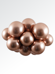 Chrome® Rose Gold Latex Balloon (Air Filled) - 7 Inches