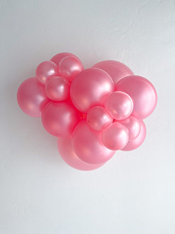 Shimmer Pink Latex Balloon (Air Filled) - 5 Inches