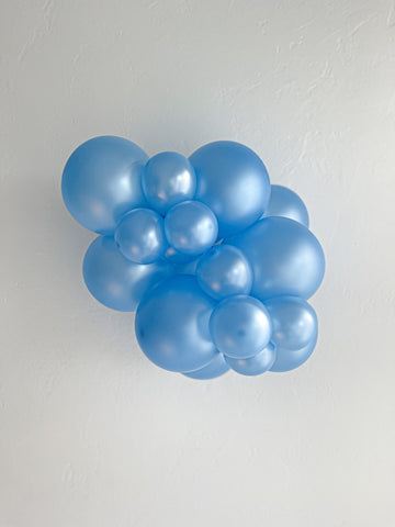 Metallic Sky Blue Latex Balloon (Helium/Air Filled) - 11 Inches