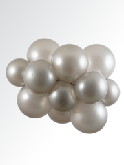 Metallic Silver Latex Balloon (Helium/Air Filled) - 11 Inches