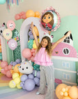 Gabby's Dollhouse Foil Balloon with Ruffle (Helium)- 20 Inches
