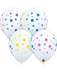 Colourful Dots Latex Balloon (Helium/Air Filled) - 11 Inches