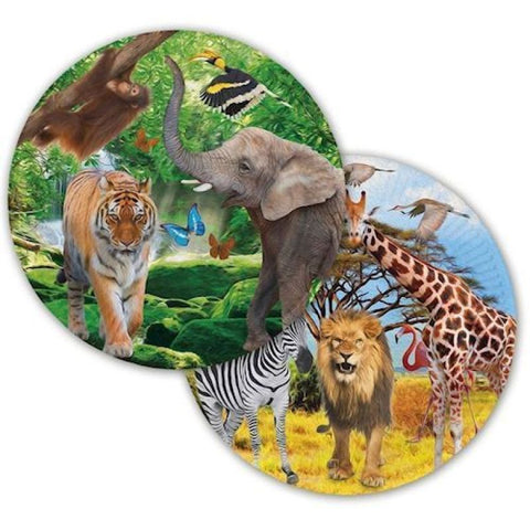 Paper Plates 9 Inches Animal Safari- 8 Pc