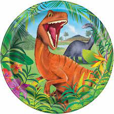 Paper Plates 9 Inches Dinosaur- 8 Pc