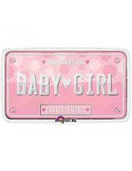 Its a Girl Licence Plate (Helium) - 22 Inches