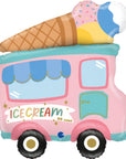 60's Ice Cream Truck (Helium) - 29 Inches