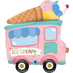 60's Ice Cream Truck (Helium) - 29 Inches