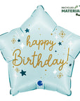 Star Blue Birthday(Helium) - 18 Inches