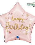 Star Pink Birthday(Helium) - 18 Inches