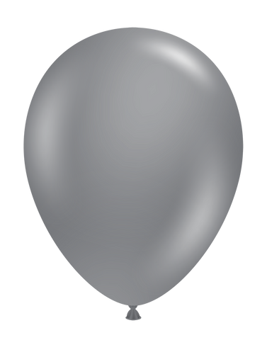 Pastel Grey Smoke Balloon (Helium/Air Filled) - 17 Inches