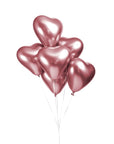 Chrome® Pink Heart Latex Balloon (Helium/Air Filled) - 12 Inches