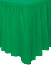 Plastic Table Skirt Dark Green Diameter 29In * 14Ft- 1Pc