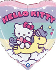 Hello Kitty Rainbow Heart (Helium) - 18 Inches